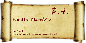 Pandia Atanáz névjegykártya